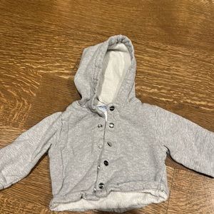 Jacadi gray boys sweatshirt 18M hooded